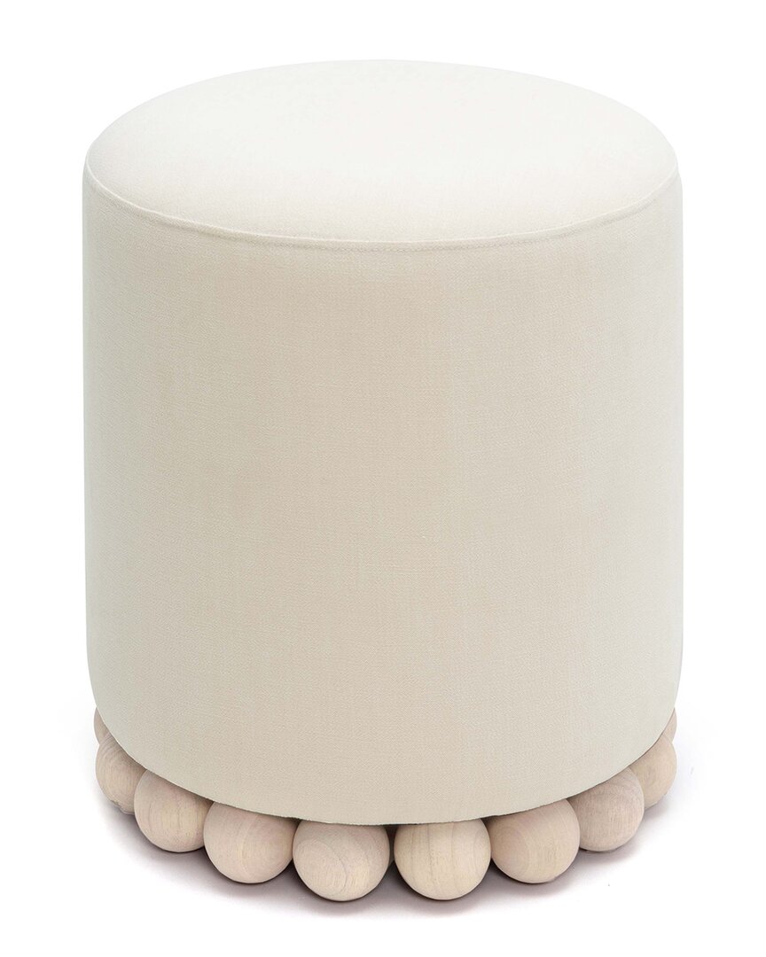 TOV FURNITURE TOV FURNITURE DEX UPCYCLED FABRIC OTTOMAN