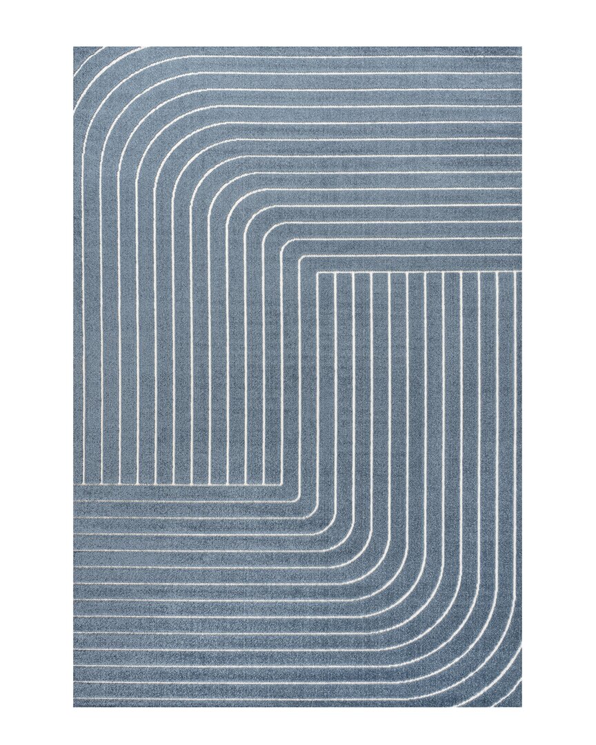 Jonathan Y Odense High-low Minimalist Angle Geometric Indoor/outdoor Area Rug In Blue