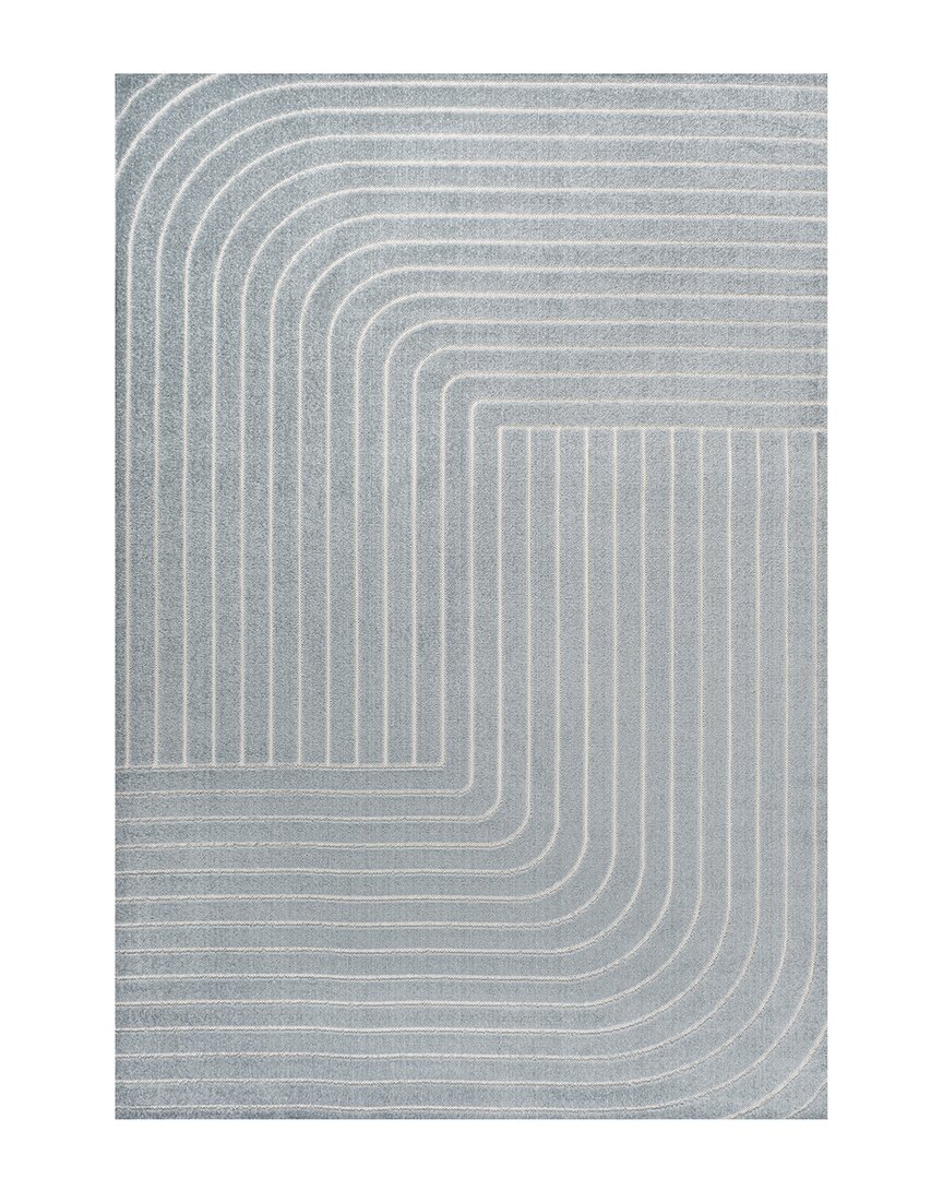 Jonathan Y Odense High-low Minimalist Angle Geometric Indoor/outdoor Area Rug In Blue