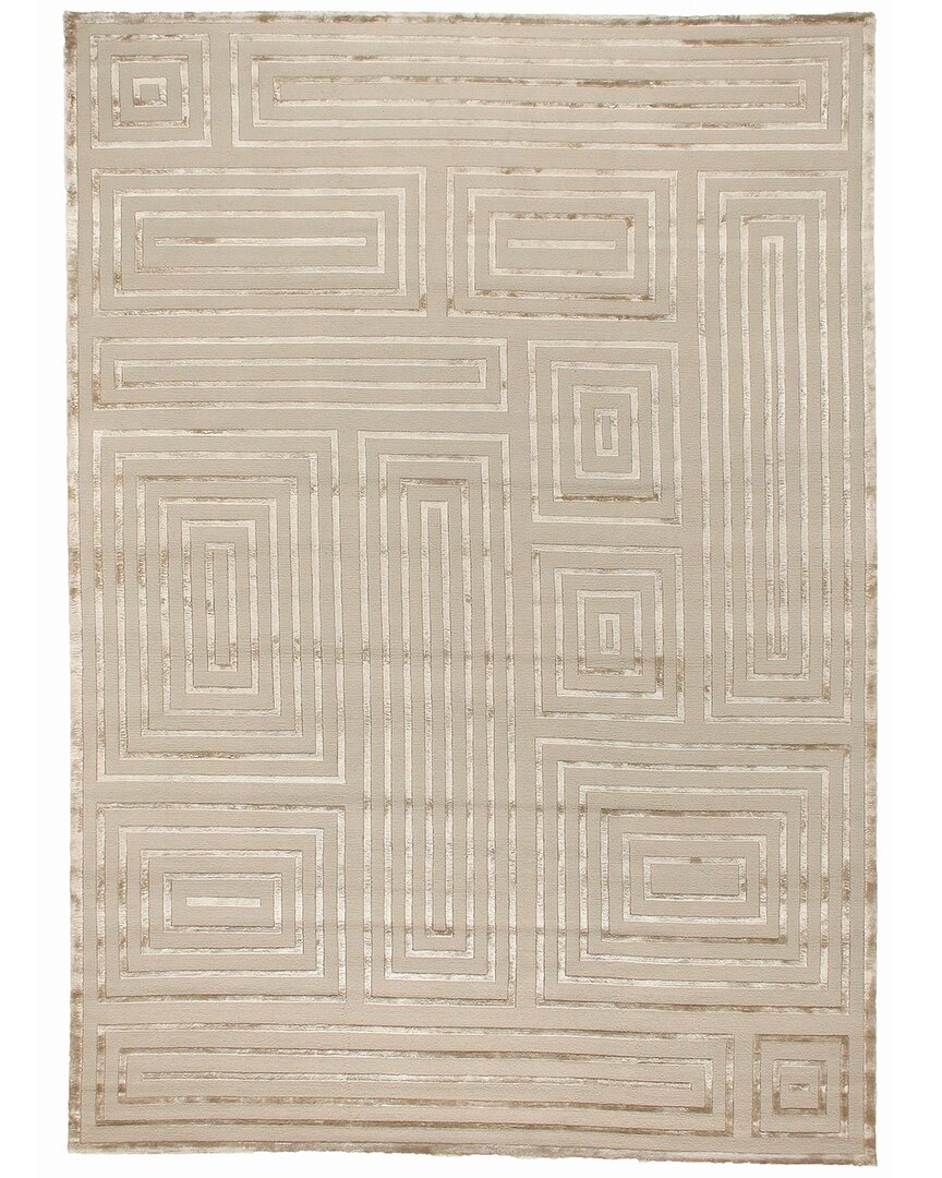 Exquisite Rugs Metro Velvet Hand-knotted New Zealand Wool-blend Rug In Beige