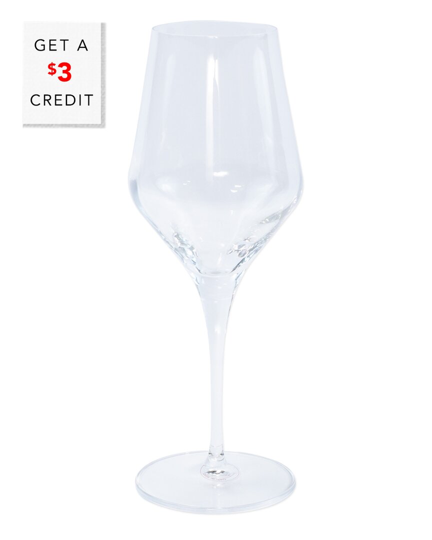 Shop Vietri Contessa Clear Wine Glass With $3 Credit
