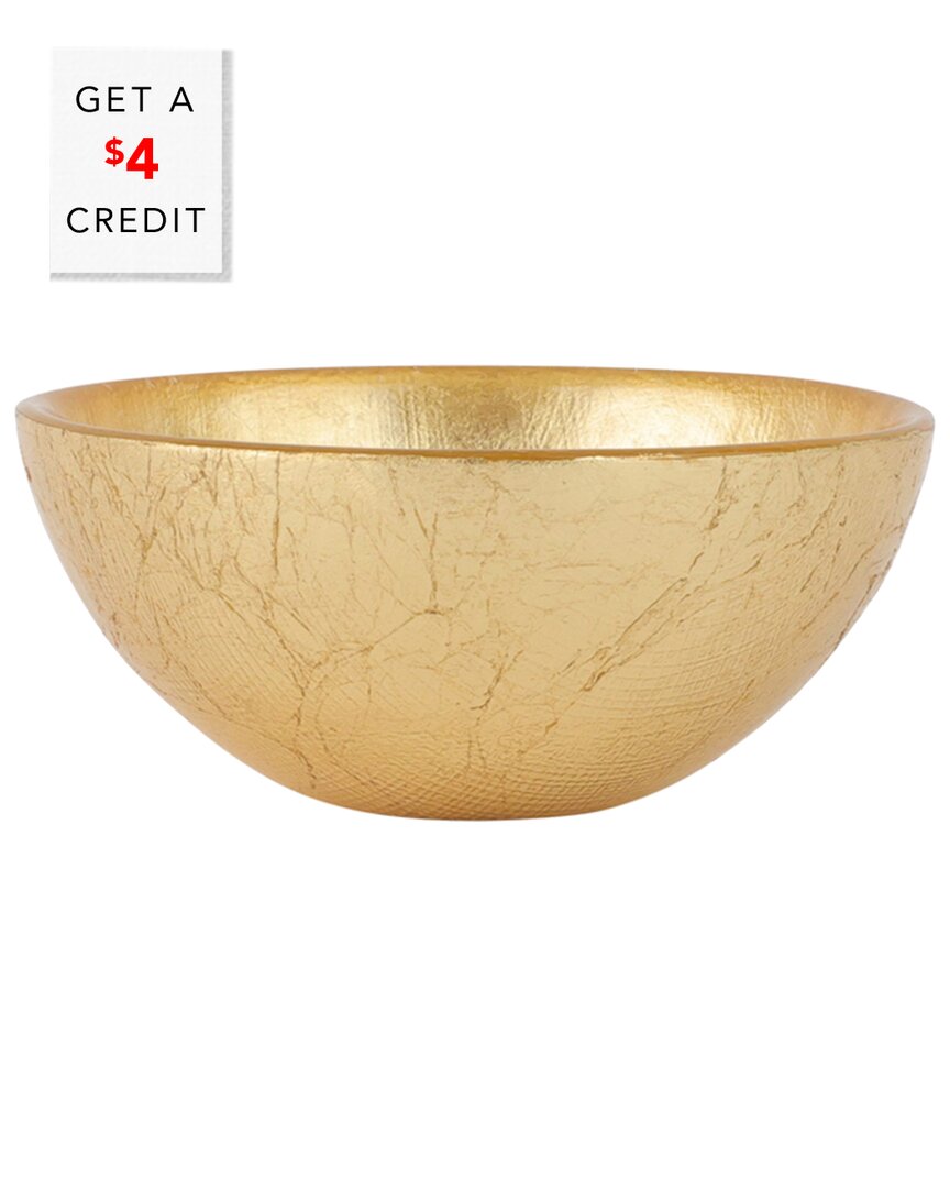 Vietri Moon Glass Dipping Bowl With $2 Credit In Gold