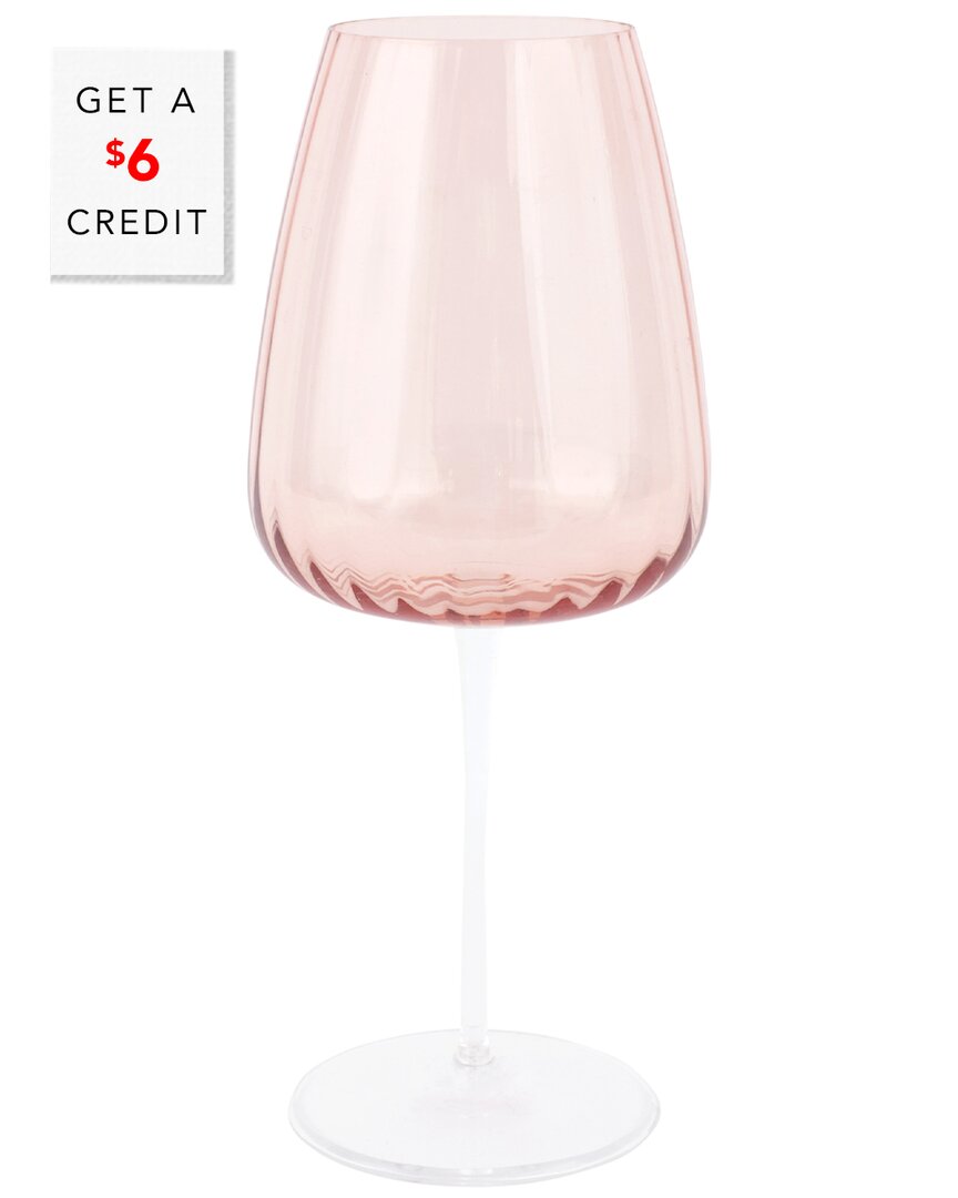 Vietri Francesca Wine Glass In Pink
