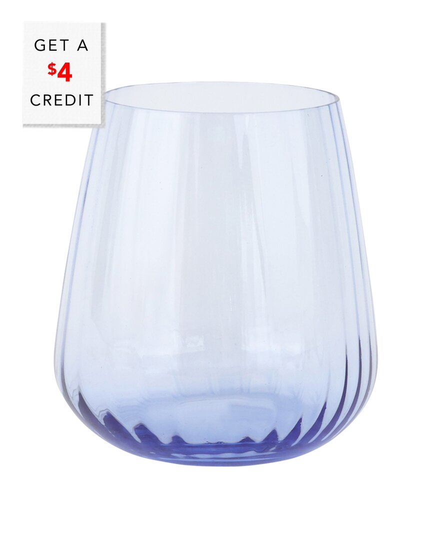 Vietri Francesca Double Old Fashioned Glass In Blue