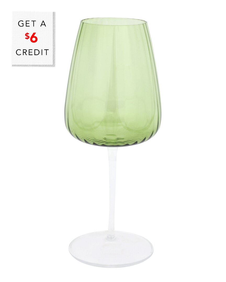 Vietri Francesca Water Glass In Green