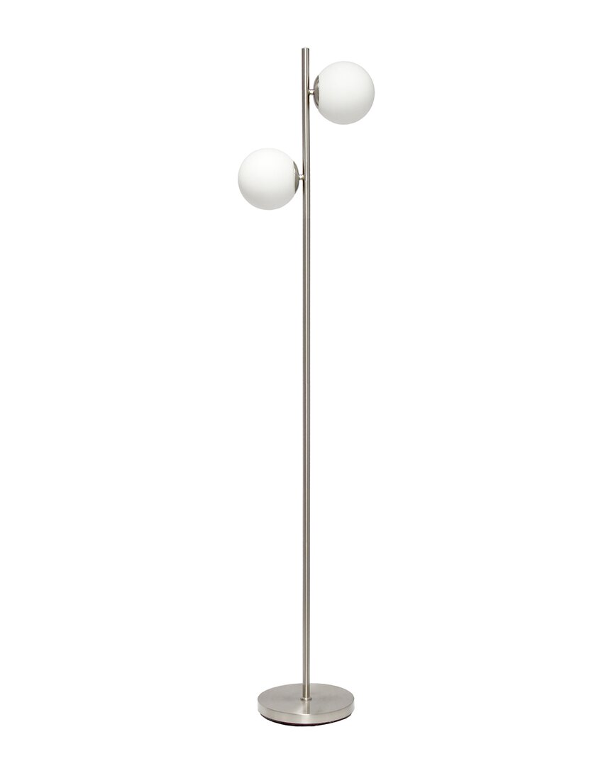 Lalia Home Simple Designs 66 Tall Mid Century Modern Standing Tree Floor Lamp In Silver