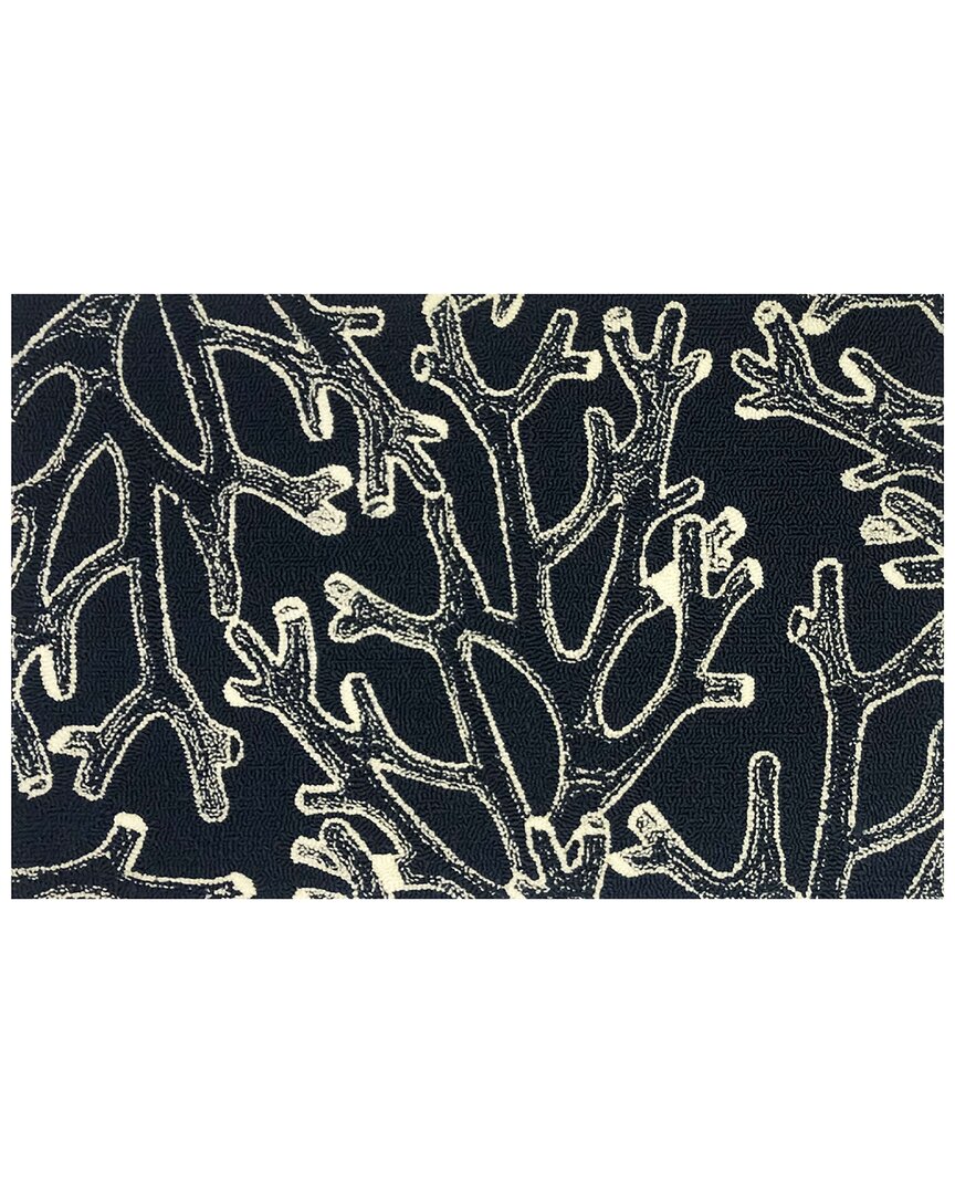 The Rug Market Outline Indoor/outdoor Doormat In Blue