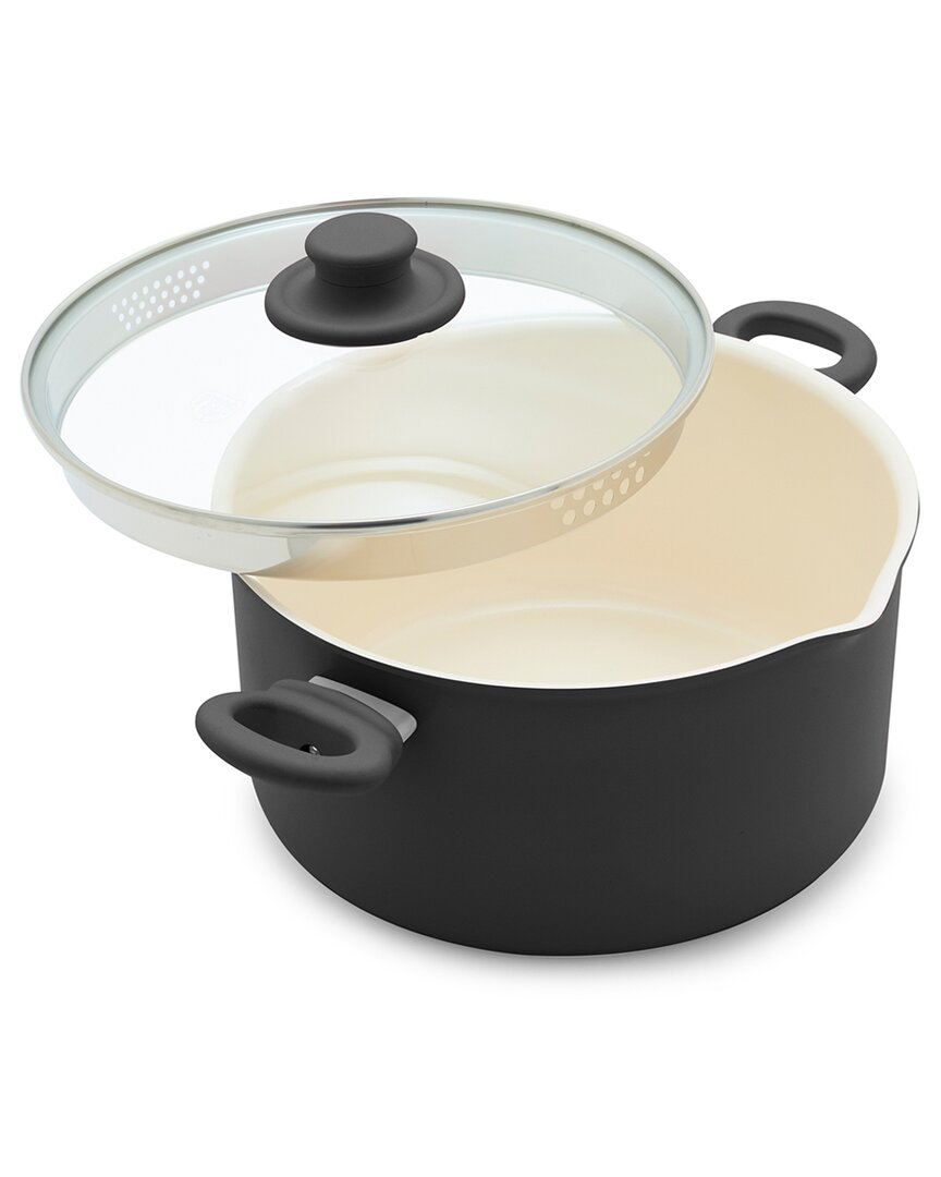 Greenlife Soft Grip Healthy Ceramic Nonstick 6qt Stockpot With Lid & Straining Lid