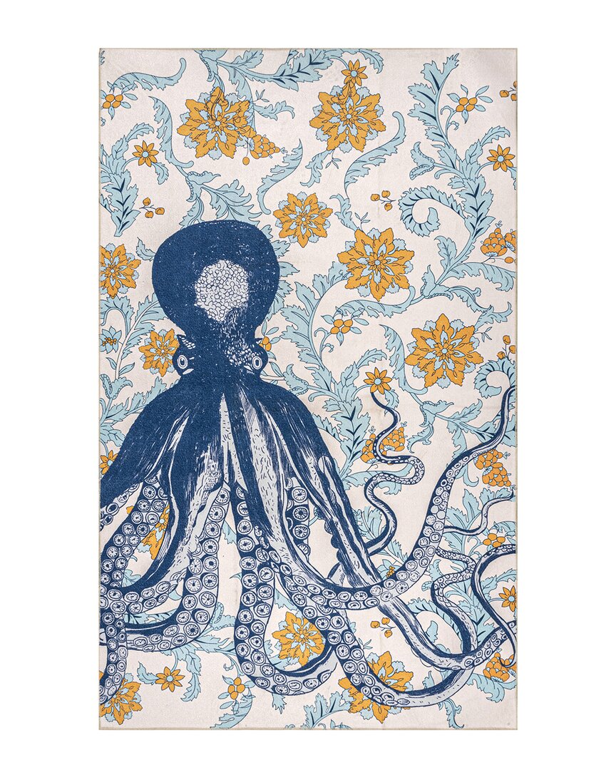 Nuloom Patricia Octopus Washable Rug In Blue