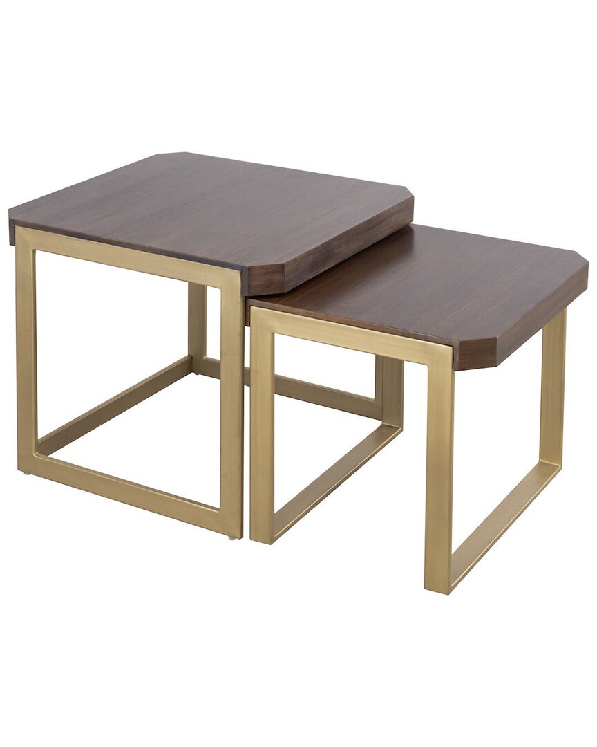 Artistic Home & Lighting Artistic Home Set Of 2 Crafton Nesting Tables In Brown