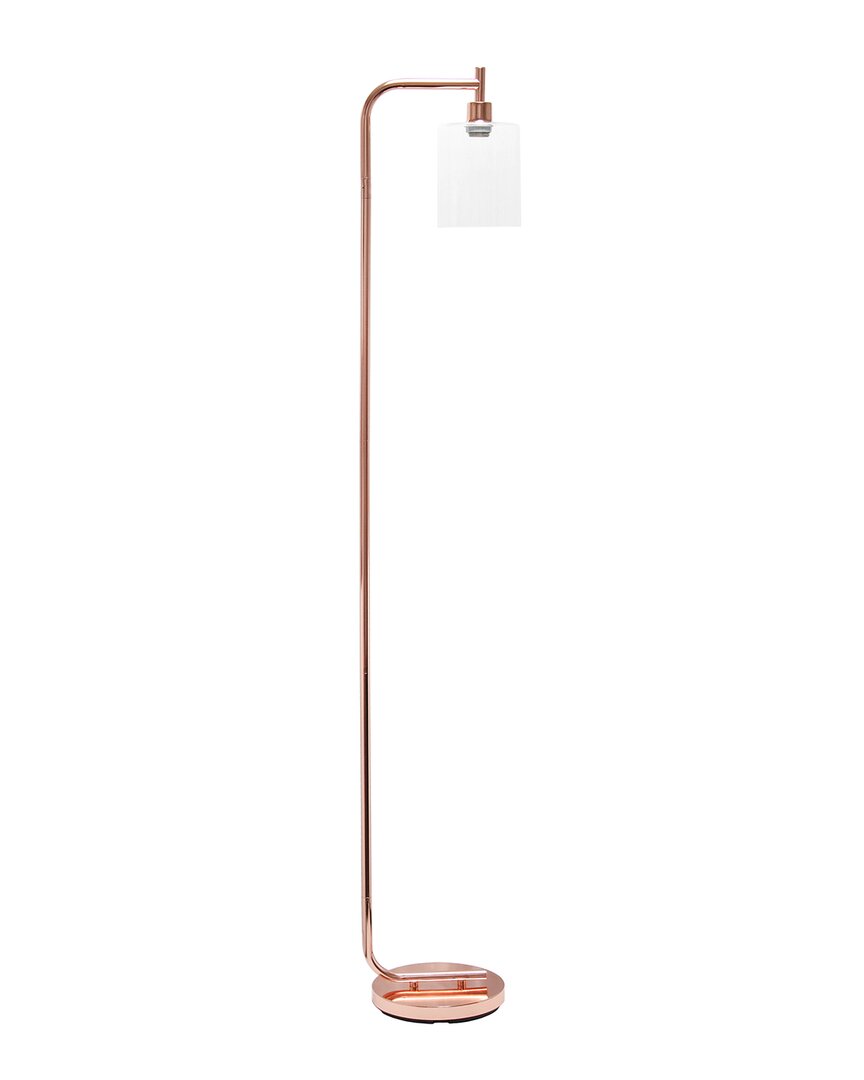 Lalia Home Modern Iron Lantern Floor Lamp In Rose