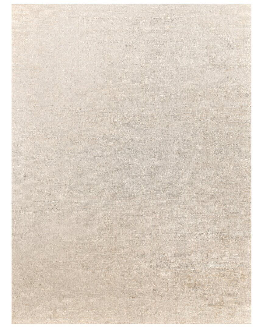 Exquisite Rugs Tangaro Hand-loomed Bamboo Silk & Banana Silk Area Rug In Beige