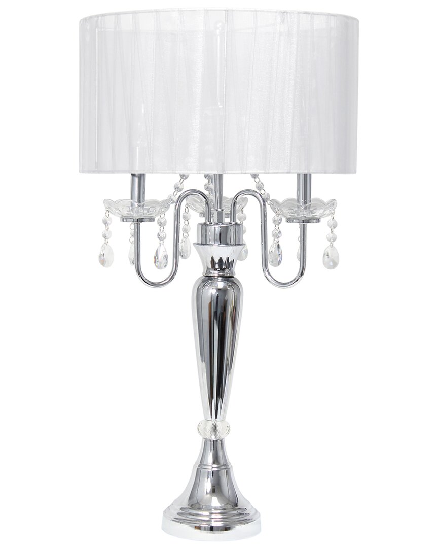 Lalia Home 31in Cascading Crystal Table Lamp