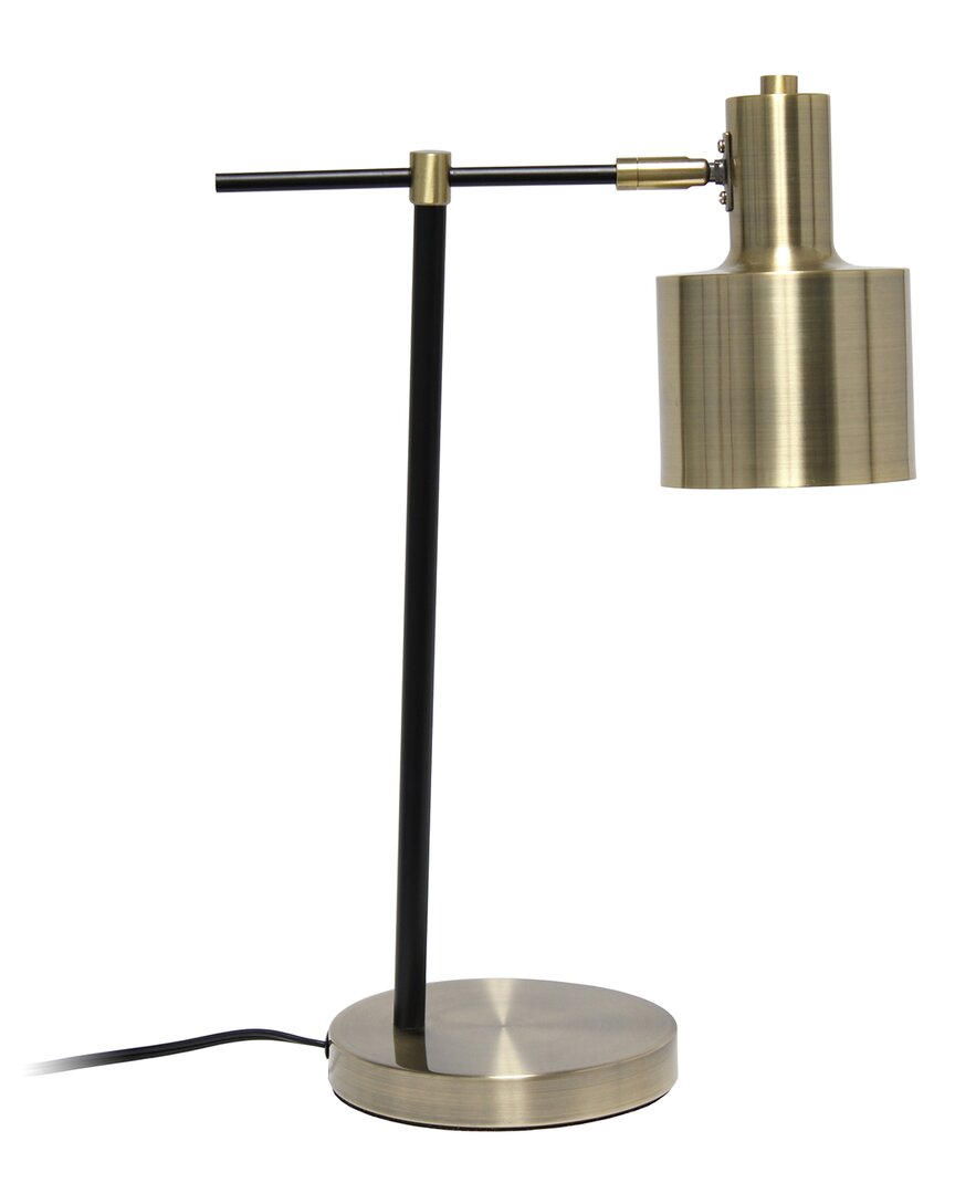 Shop Lalia Home Mid Century Modern Metal Table Lamp In Brass