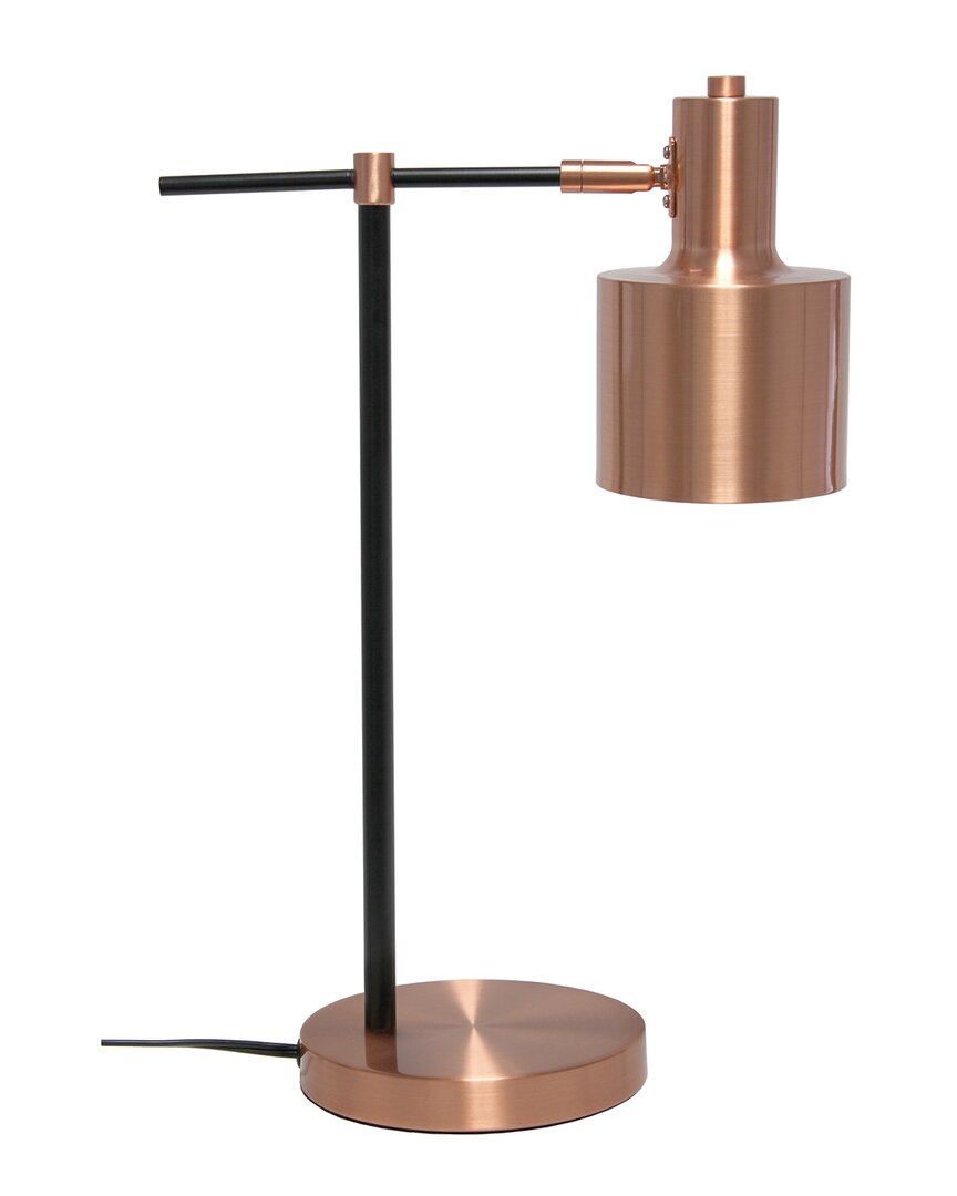 Shop Lalia Home Mid Century Modern Metal Table Lamp In Rose