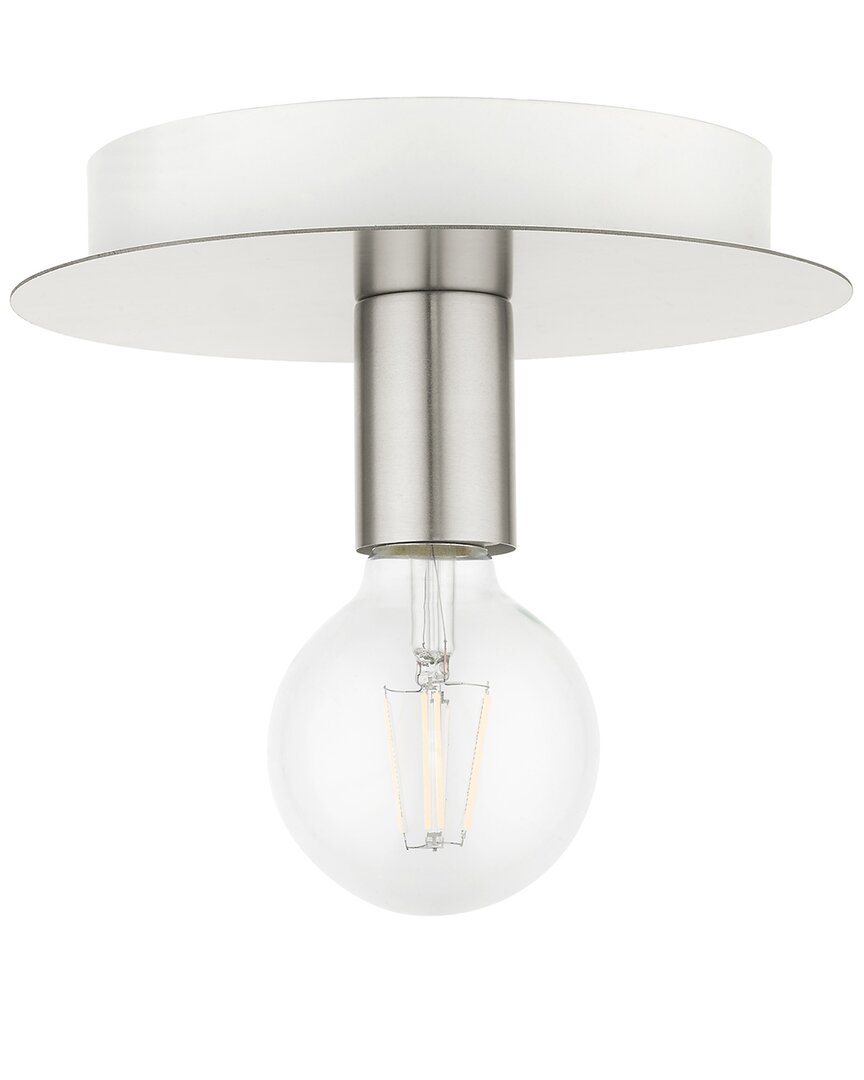 Livex Lighting Hillview Nickel-flush Mount In Nickel