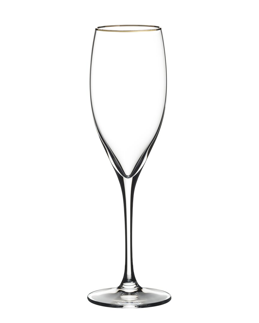 Shop Riedel Gold Rim Vinum Cuvee Prestige Set Of 2 Glasses In Clear