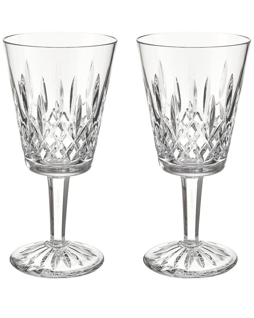 Waterford Lismore Crystal Iced Beverage Glasses 350ml Set Of Two