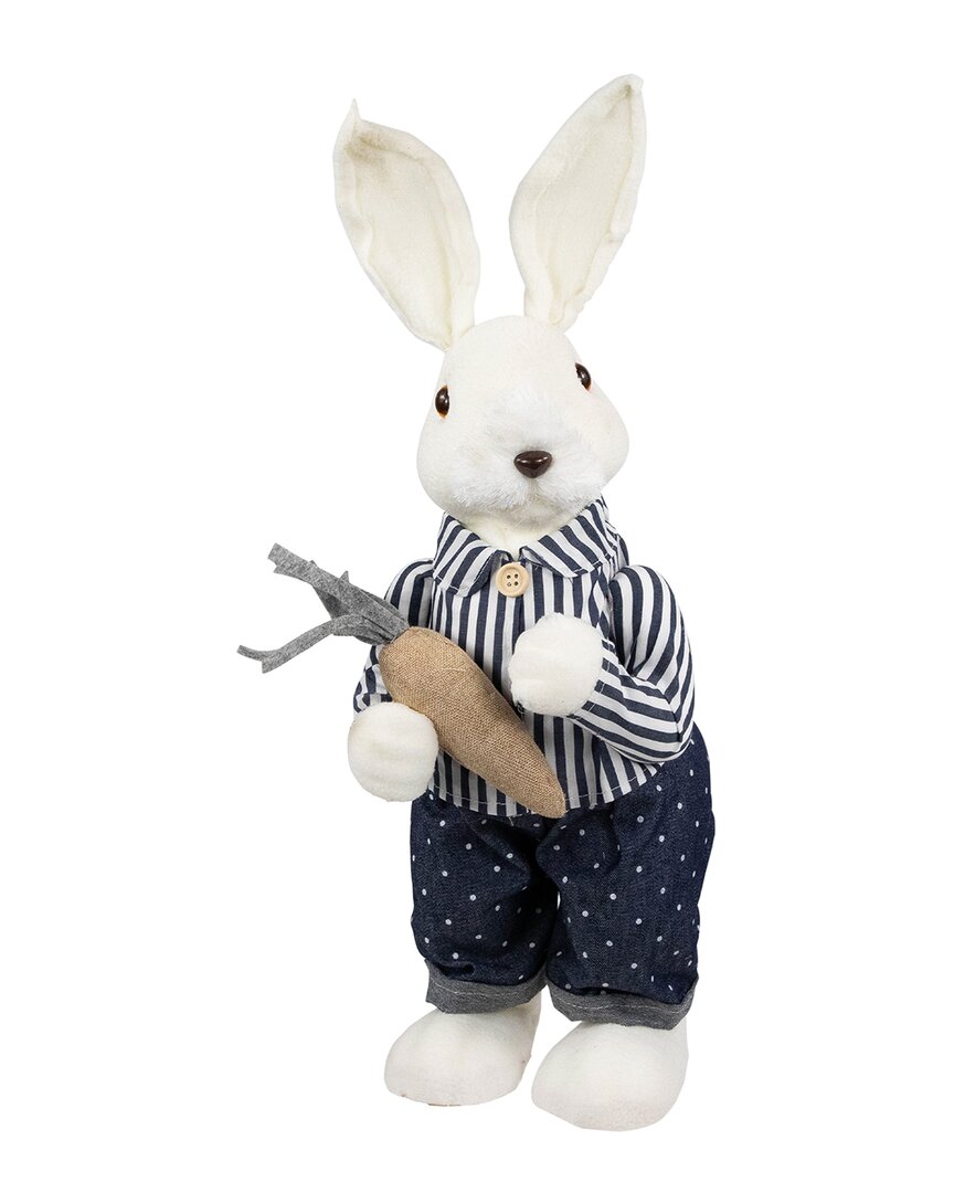 Northlight Standing Bunny With Carrot Figure In White