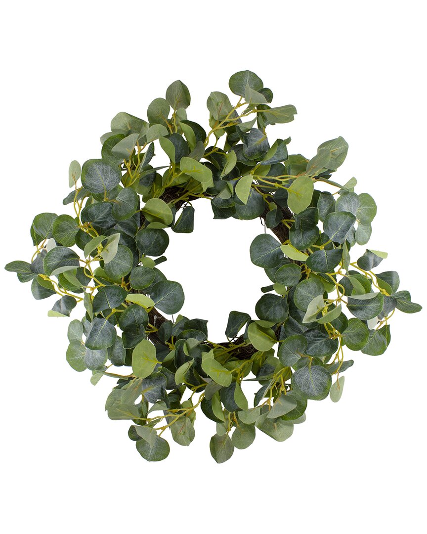 Northlight Eucalyptus Leaves Artificial Wreath In Green