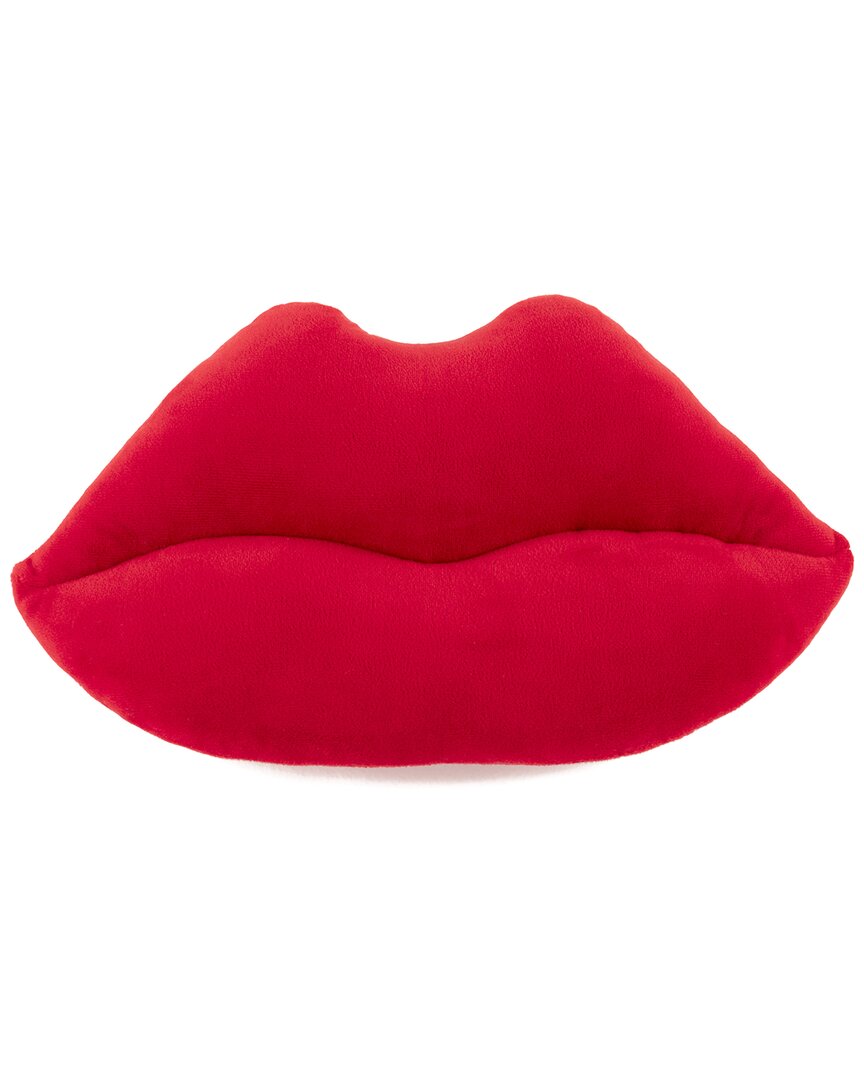 Shiraleah Lips Pillow In Red