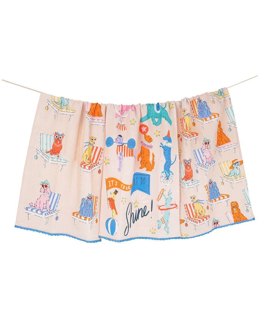 Tiramisu Day To Shine Circus Dog Towel Set In Neutral