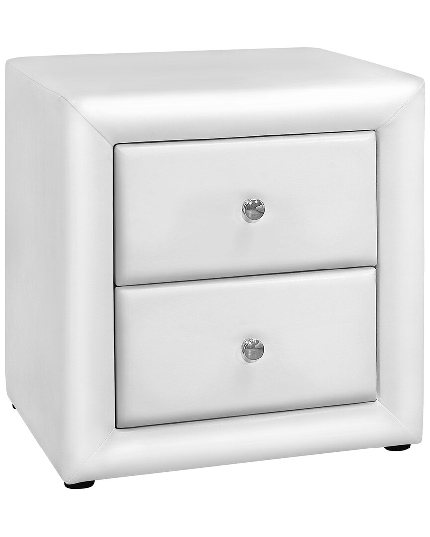 Monarch Specialties Nightstand In White