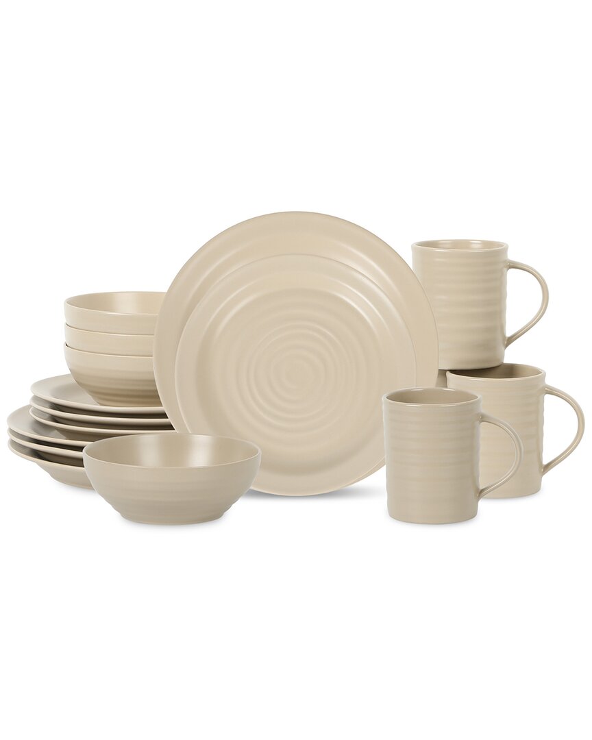 Stone Lain Orbit 16pc Dinnerware Set Beige