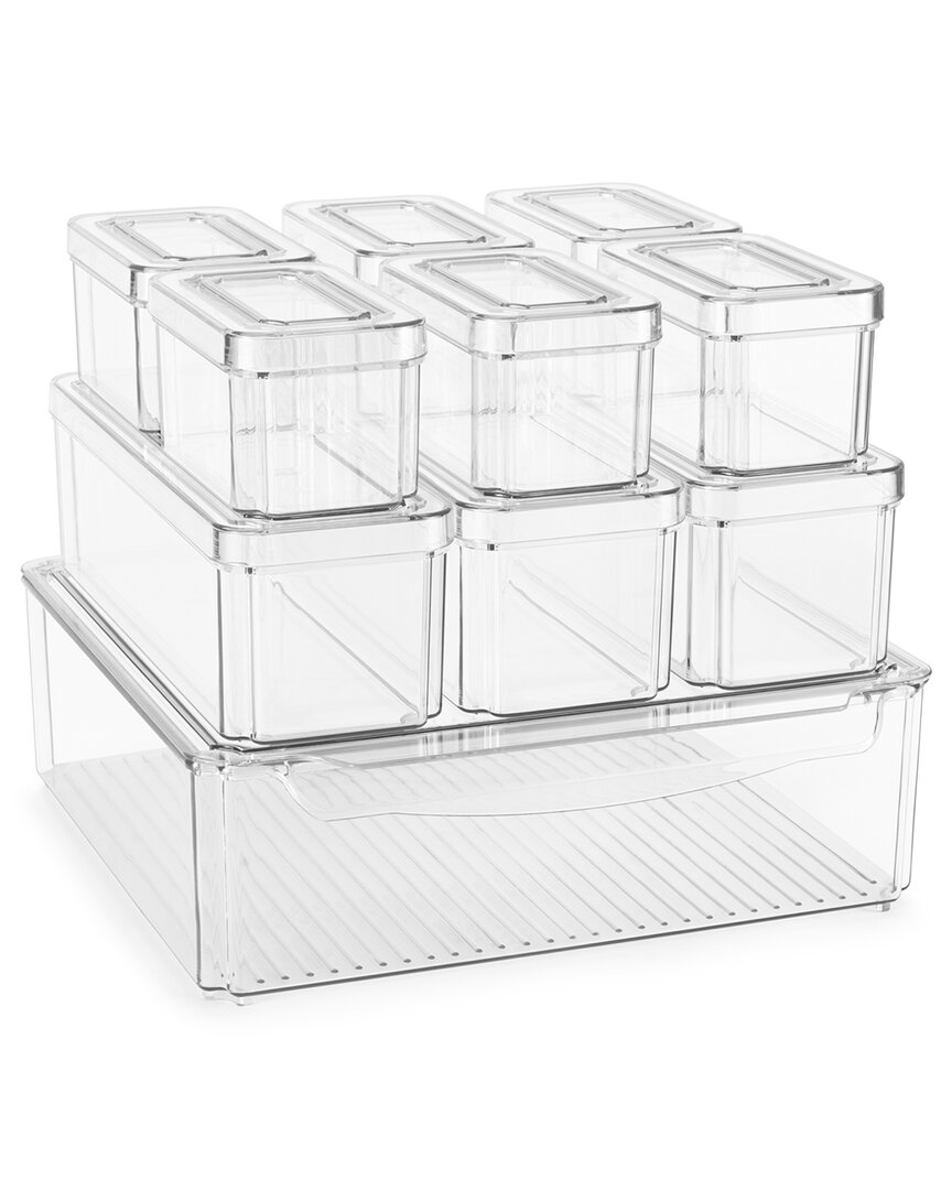 Sorbus 10 Pack Storage Bins With Lids