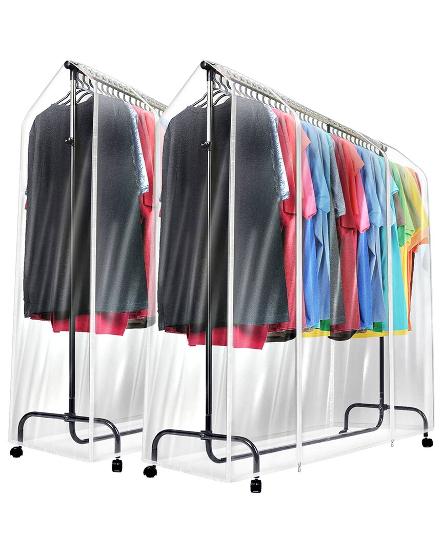 Sorbus Cover For Garment Rack 2 Pack- 6 Ft Transpa