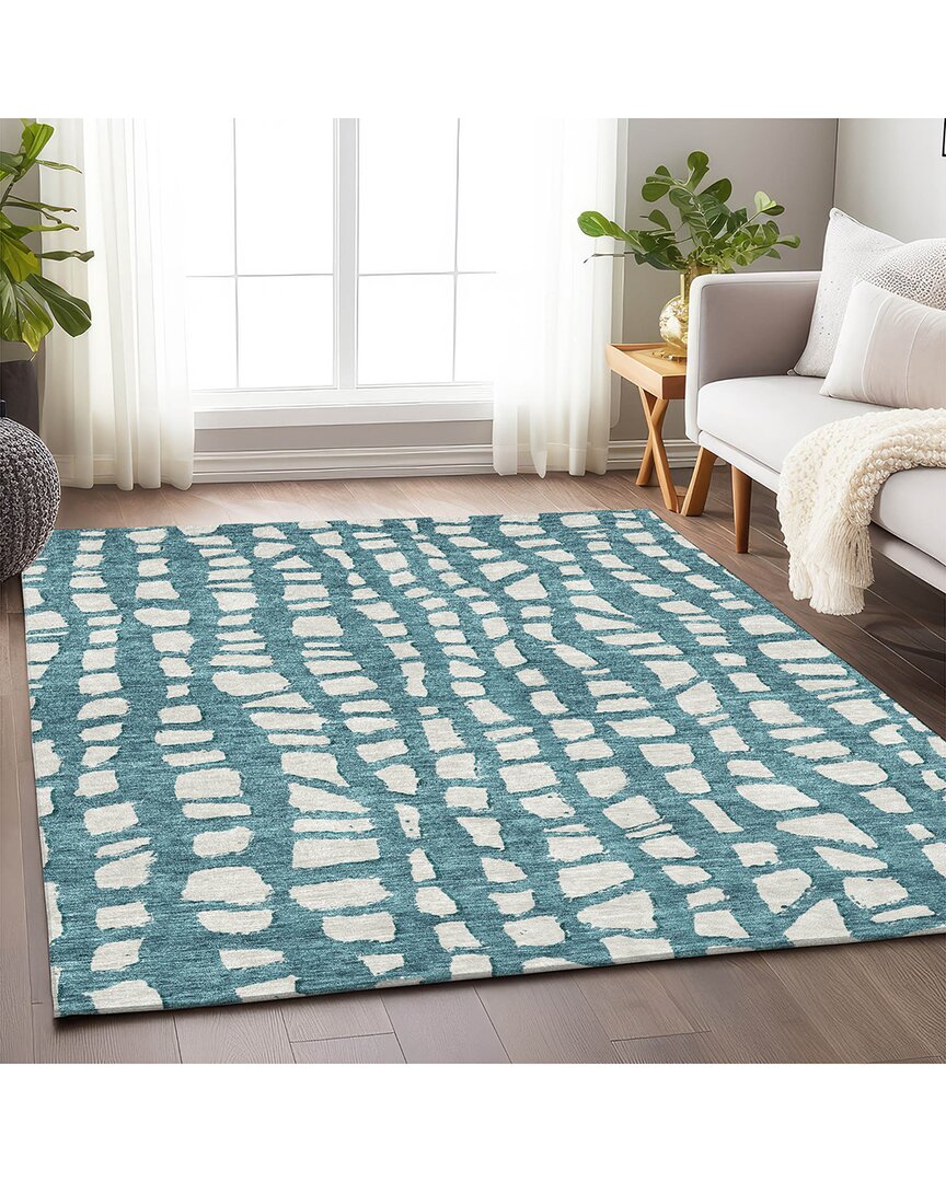 Addison Rugs Premium Washable Area Rug In Blue