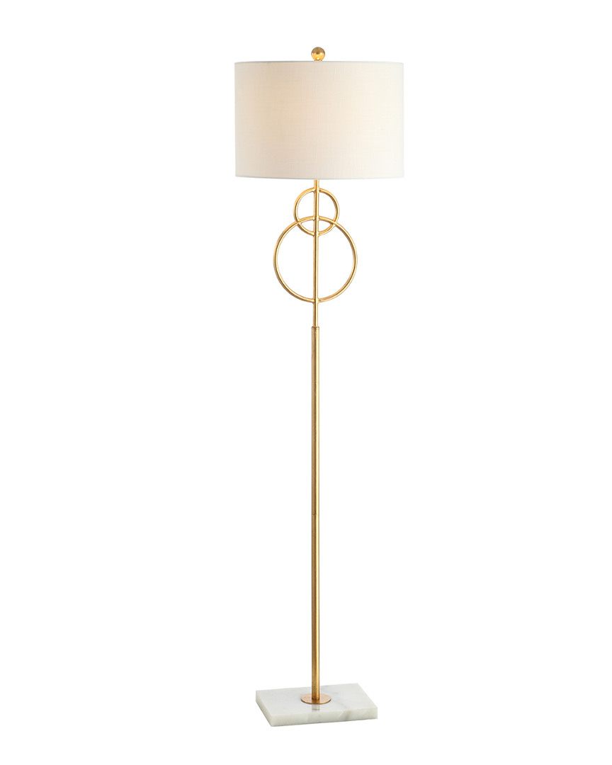 Jonathan Y Haines 60in Modern Circle Marble Metal Led Floor Lamp