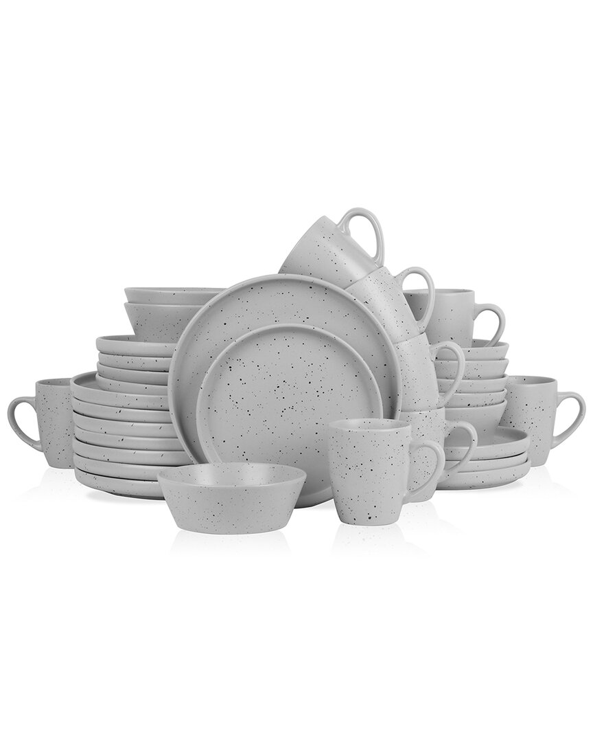 Stone Lain Jade 32pc Stoneware Dinnerware Set