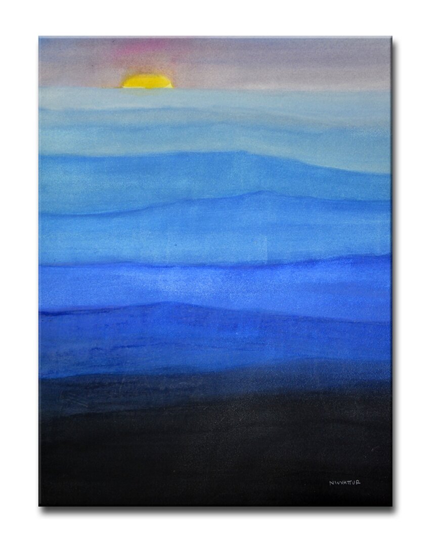 Ready2hangart Misty Blues Wrapped Canvas Wall Art By Norman Wyatt