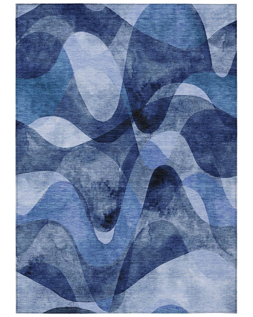 Addison Rugs Chantille Polyester Indoor/outdoor Washable Rug In Blue