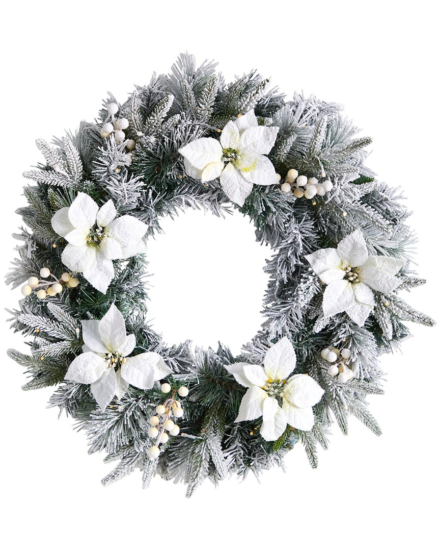 Nearly Natural Pre-lit Wreath In Multi