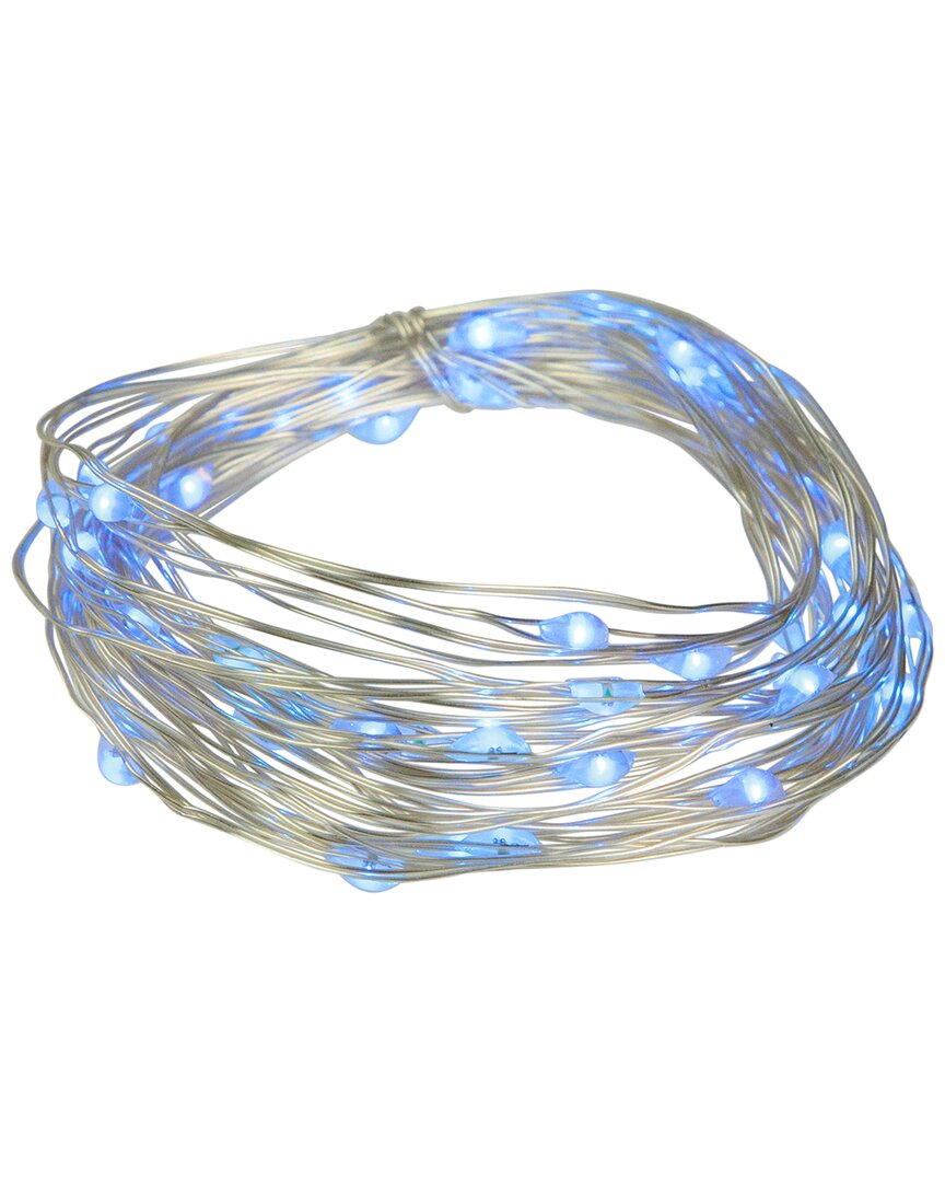 Northlight 100ct Blue Led Micro Fairy Lights On 16ft Copper Wire In Blue