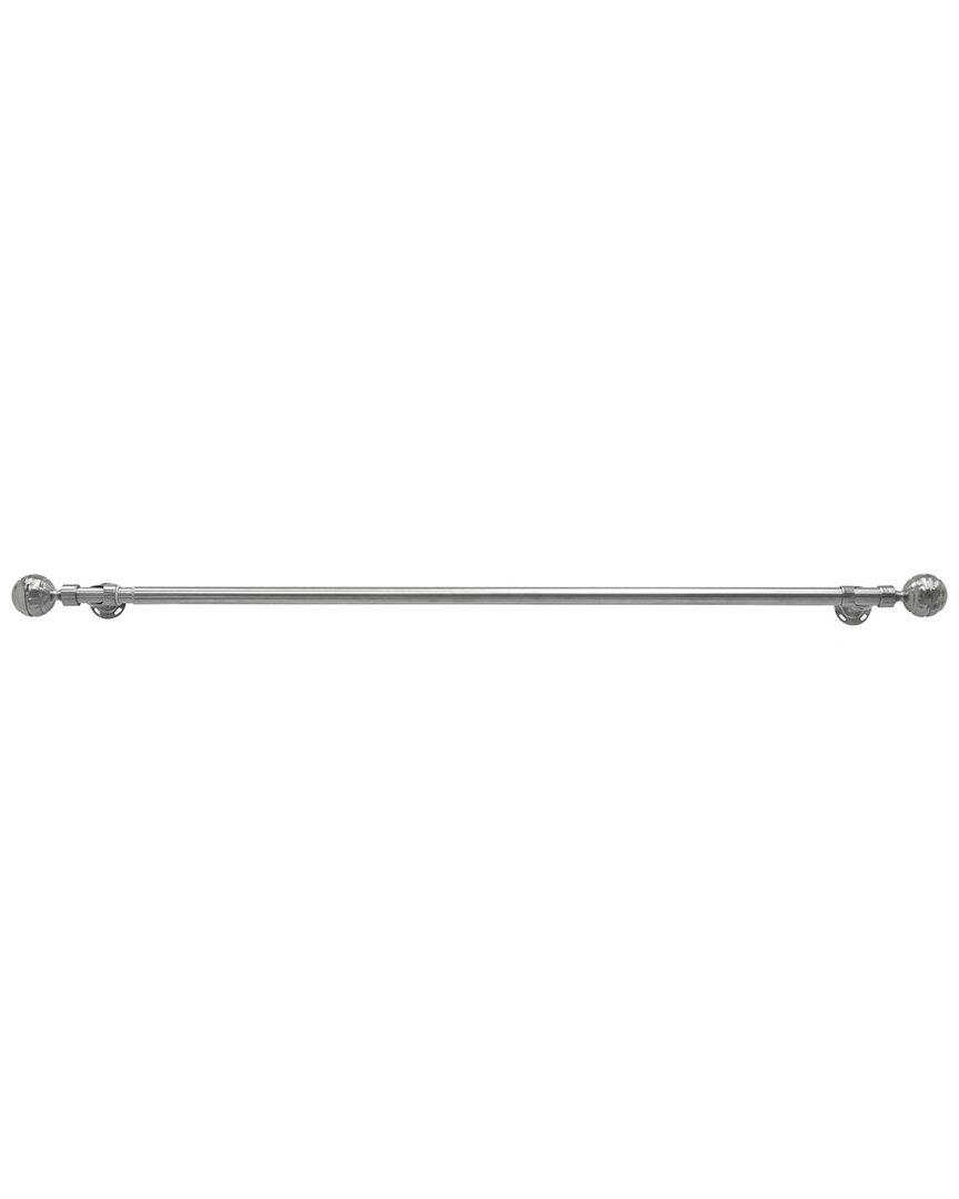 Thermaplus Blackout 36-72in Extendable Curtain Rod In Silver