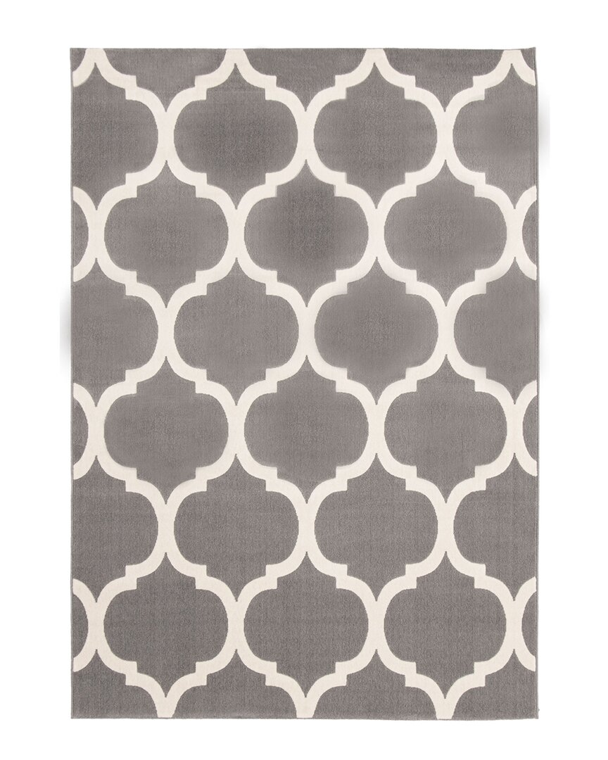 Ecarpet Arbour Moroccan Trellis Rug In Grey