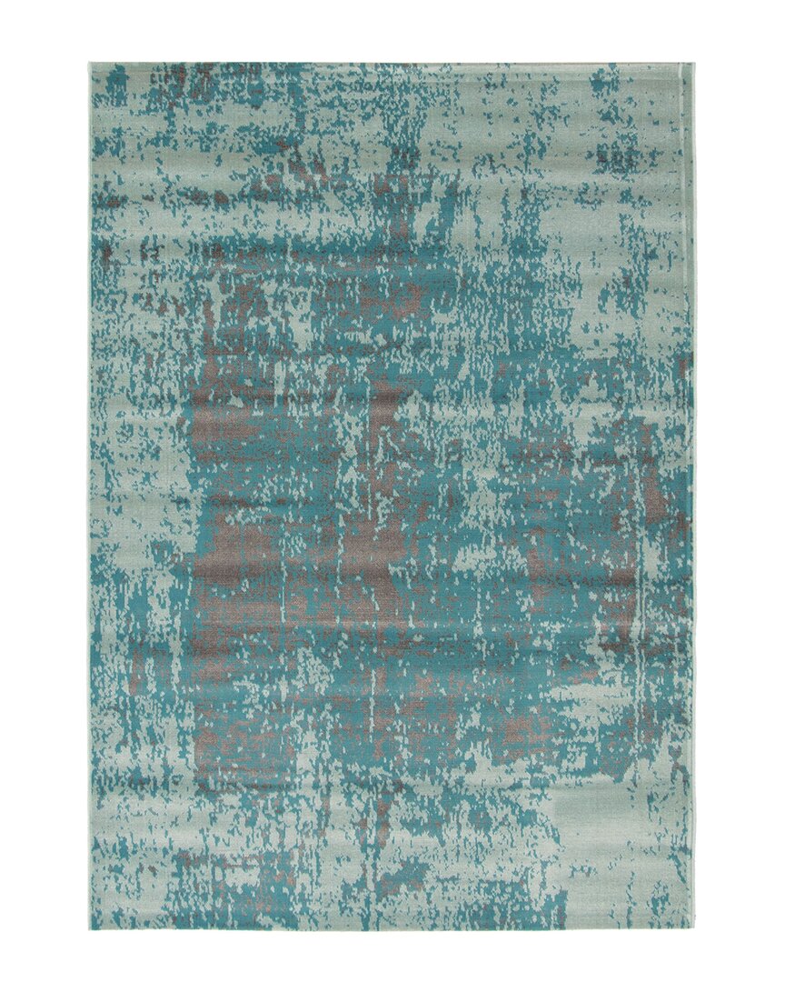 Ecarpet Charlotte Transitional Vintage Rug In Aqua