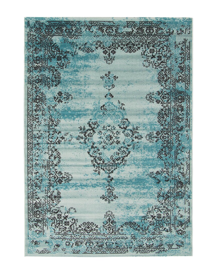 Ecarpet Dahlia Transitional Vintage Rug In Green