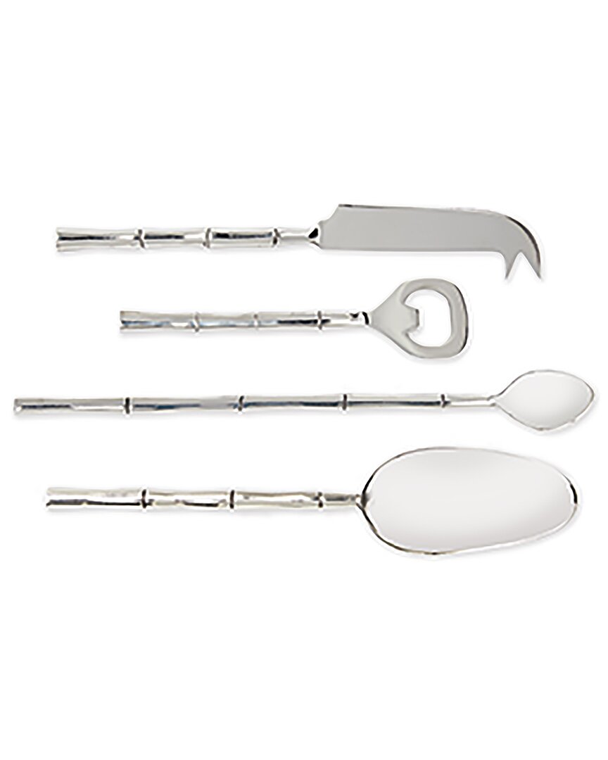 Napa Home & Garden Set Of 4 Grove Cocktail Accessories In Silver