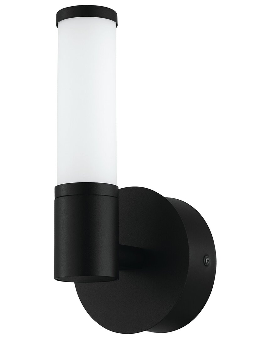 Eglo Palmera 1 Light Integrated Led Bath/ Vanity Light With Black Finish & White Shade