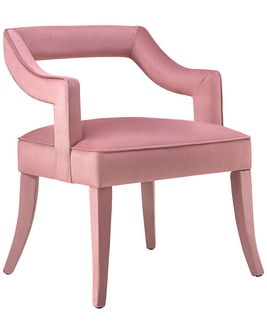 Tov Tiffany Pink Slub Velvet Chair