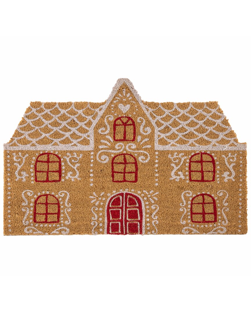 Shiraleah Gingerbread House Doormat In Brown