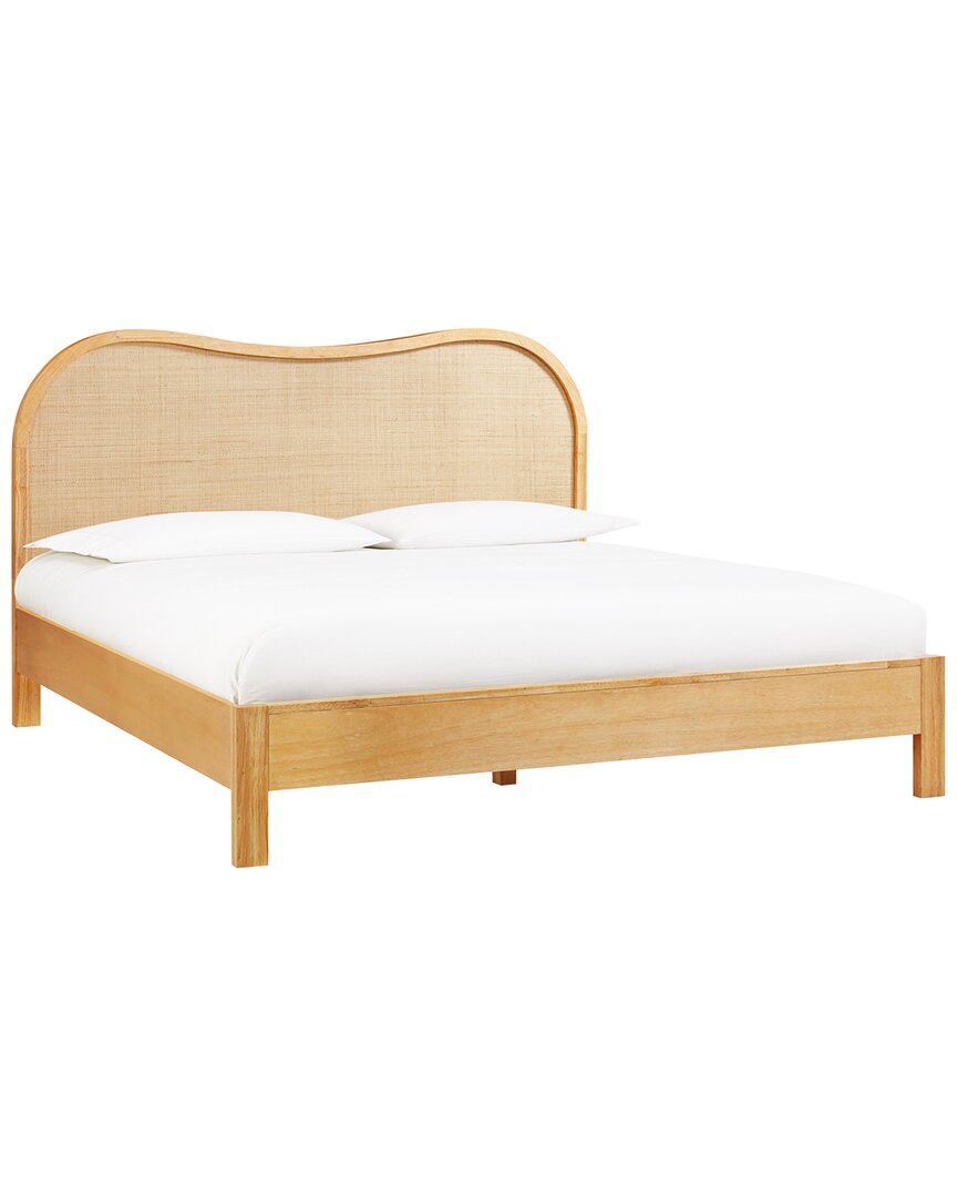 Tov Furniture Grappa Wood & Rattan Bed