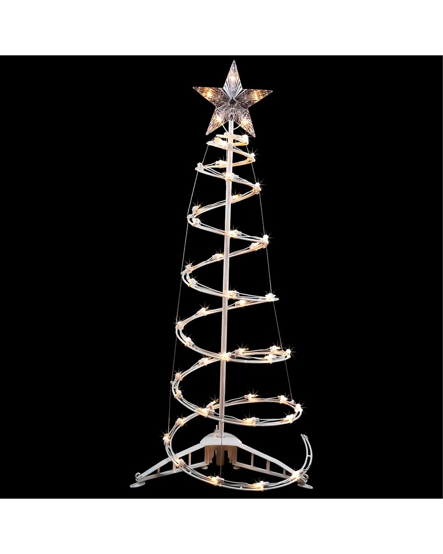 Shop Northlight 3ft Lighted Spiral Cone Tree Outdoor Christmas Display In White