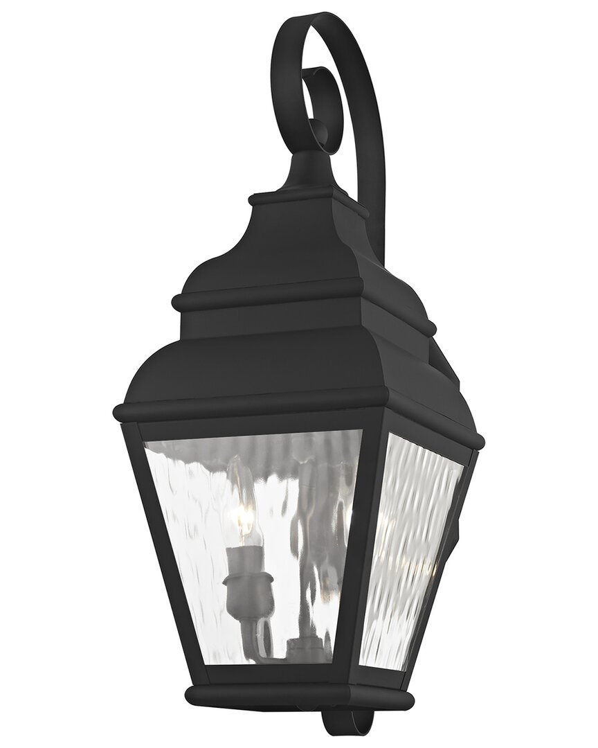 Livex Lighting Exeter 2-light Black Outdoor Wall Lantern