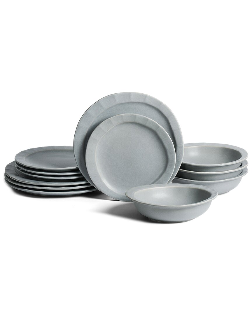 Stone Lain Oasis 12pc Stoneware Dinnerware Set