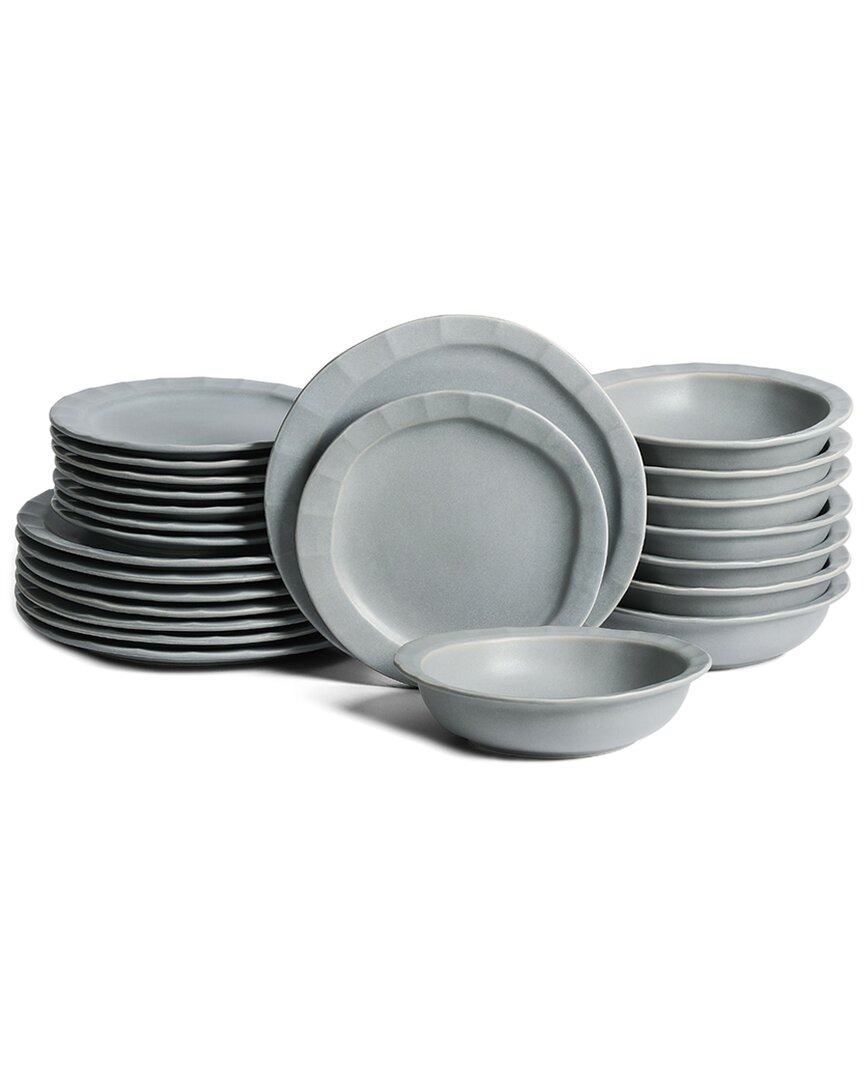 Stone Lain Oasis 24pc Stoneware Dinnerware Set